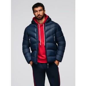 Férfi póló nyomtatott mintával S1464 – fehér Férfi kabát – piros C427 kép