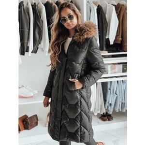 Női steppelt hosszú kabát WINTERACT, fekete kép