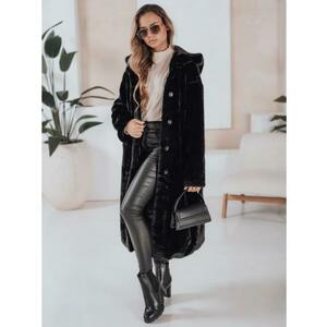 Női hosszú szőrme kabát HELLOCHIC, fekete kép