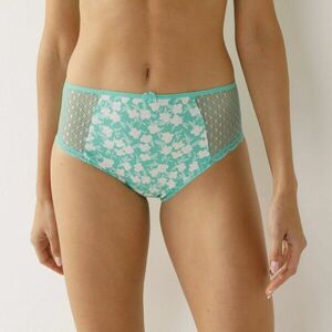 4 darabos Tropea maxi bugyi sztreccs trikóból, csipkével, egyszínű + virágos mintával kép