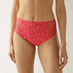 4 darabos Tropea maxi bugyi sztreccs trikóból, csipkével, egyszínű + pöttyös mintával. kép