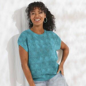 Egyszínű blúz csipkekötésből készült egyszínű blúz kép