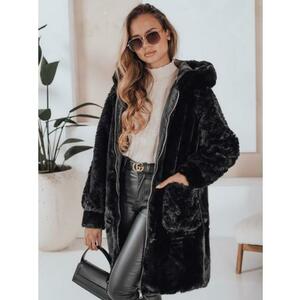 Női szőrme kabát MISSFLUFF, fekete kép