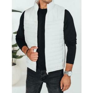 Férfi steppelt mellény, fehér kép