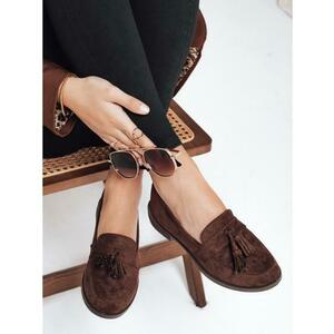 Női barna szarvasbőr mokaszin kép