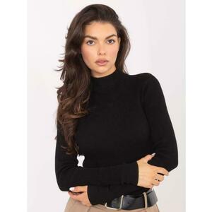 Fekete csíkos pulóver garbóval a STITCH & SOUL-tól kép