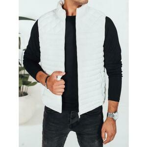 Férfi steppelt mellény, fehér kép