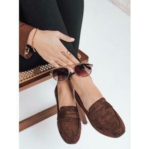 Női barna szarvasbőr mokaszin kép