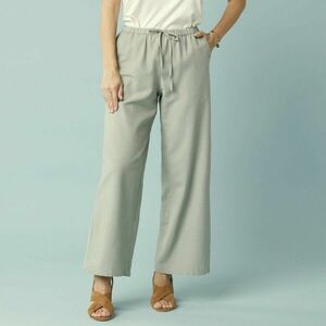 Széles szárú nadrág kis testalkatúaknak, viszkóz-pamut-vászon kép