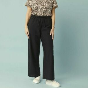 Széles szárú nadrág kis testalkatúaknak, viszkóz-pamut-vászon kép