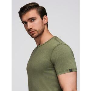 Férfi póló mosott hatású anyaggal – sötétkék V2 OM-TSWT-0116 kép