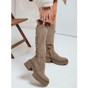 Női velúr cipő vastag talppal, fekete kép