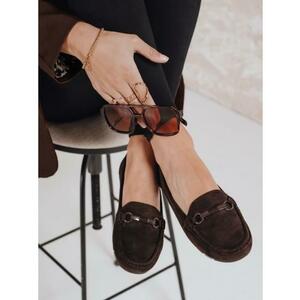 Női velúr mokaszin, barna kép