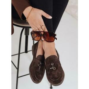 Női velúr mokaszin, barna kép