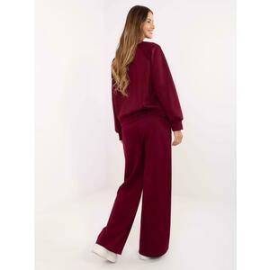 Bordó alapdarab pulóver szett kapucni nélkül kép