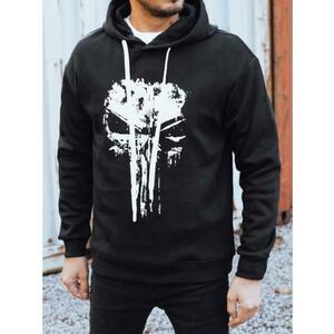 Férfi pulóver nyomtatással, fekete kép