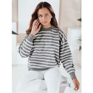 Női csíkos pulóver, szürke kép