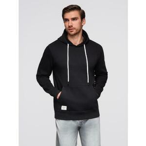 BASIC férfi pulóver kapucnival és kenguruzsebbel – fekete V5 B1674 kép