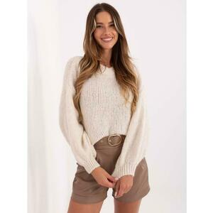 Világos bézs oversized pulóver egyszínű kép