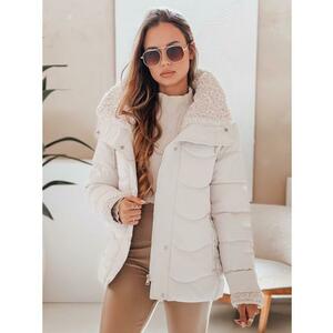 Női steppelt téli kabát WARMMISS kapucnival, fehér kép