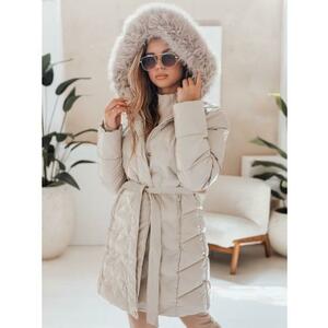 Női téli kabát CASSERIE kapucnival, világos bézs kép