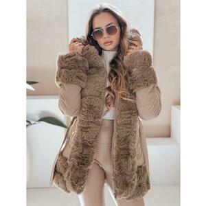 Női téli kabát CITYGLANCE szőrme camel kép