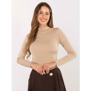 Bézs, testhezálló, félgalléros blúz RUE PARIS kép