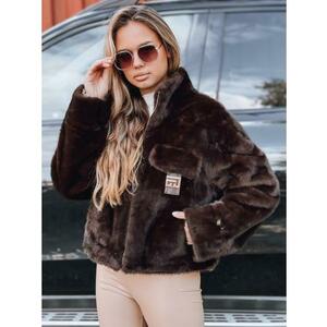 Női rövid bunda barna kép