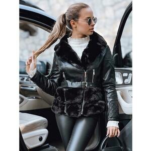 Női bunda, fekete kép