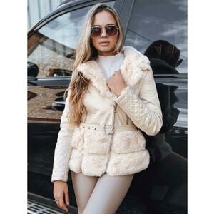 Női bunda, krém kép