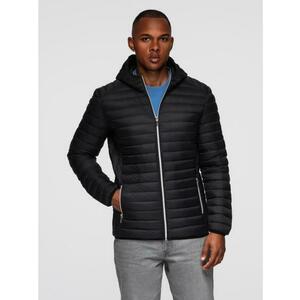 Ultra könnyű férfi kabát természetes tollból, tárolózsákkal – fekete V1 OM-JALP-0211 kép