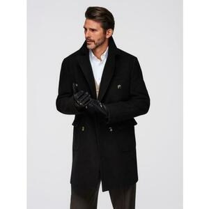 Férfi kabát két soros gombolással és díszgombokkal – fekete V2 OM-COWC-0137 kép