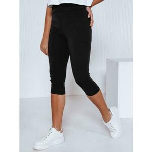 Női 3/4 leggings magas derékrész fekete kép