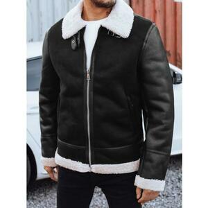 Férfi műbőr kabát, fekete kép