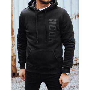 Férfi pulóver nyomtatással, fekete kép