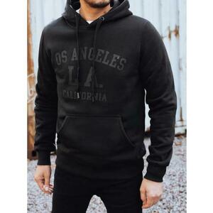 Férfi pulóver kapucnival, fekete kép