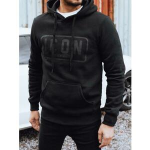 Férfi pulóver nyomtatással, fekete kép