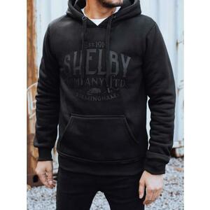 Férfi szigetelt pulóver kapucnival, fekete kép