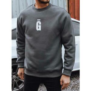 Férfi pulóver nyomtatással, grafit színű kép
