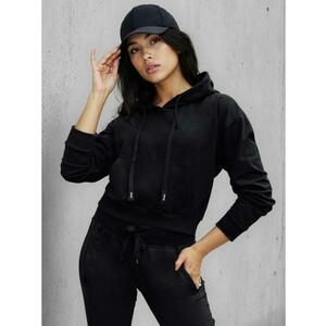 Női kapucnis pulóver, fekete kép