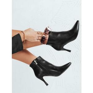 Női bokacsizma sarokkal, fekete kép