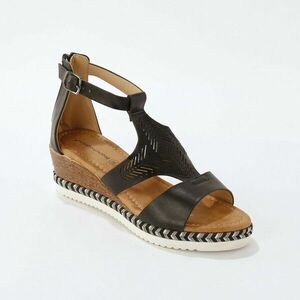 Perforált szandál lycra ékkel kép