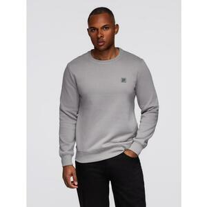 Klasszikus férfi pulóver kerek nyakkivágással – szürke V4 OM-SSNZ-0243 kép