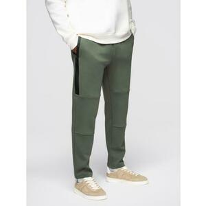 Férfi melegítőnadrág egyenes szárral és gumidíszítéssel – sötét olíva zöld V4 OM-PASK-0281 kép