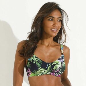 Fürdőruha melltartó elasztikus alsó dróttal és Banna mintával, karcsúsító szabású kép