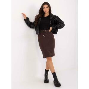 Csokoládébarna, hátul hasítékos alapszoknya BASIC FEEL GOOD kép