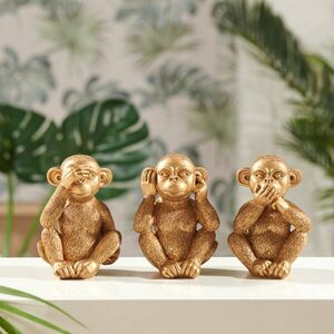 3 szobrocskák Három bölcs majom kép