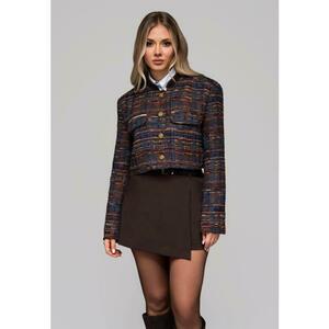 Női rövid kabát Chanel stílusban OW-BLZB-0102 v2 – barna kép