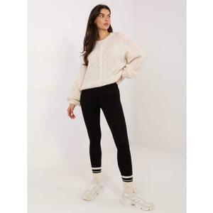 Világos bézs oversized pulóver gyapjúval keverve kép