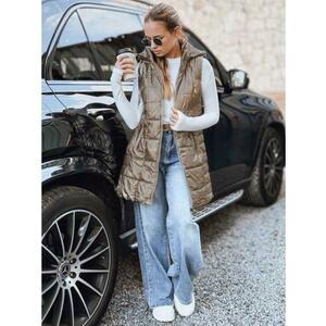 Női steppelt kabát kapucnival, arany kép